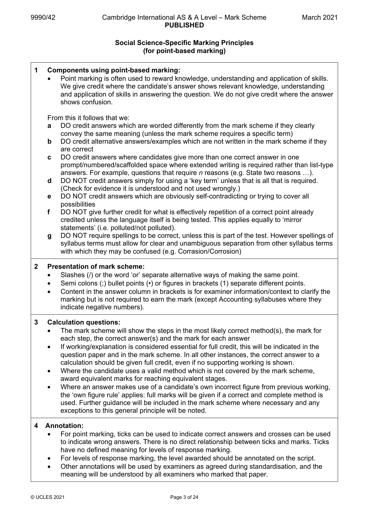 Mark scheme, page 3 of 24