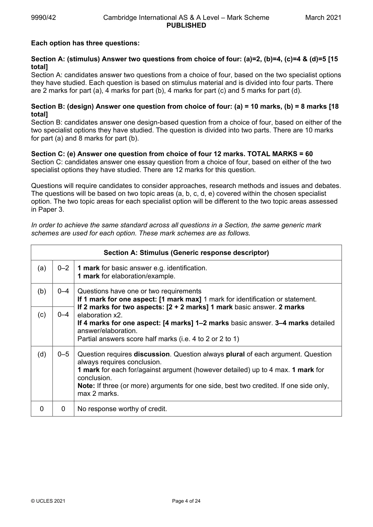 Mark scheme, page 4 of 24