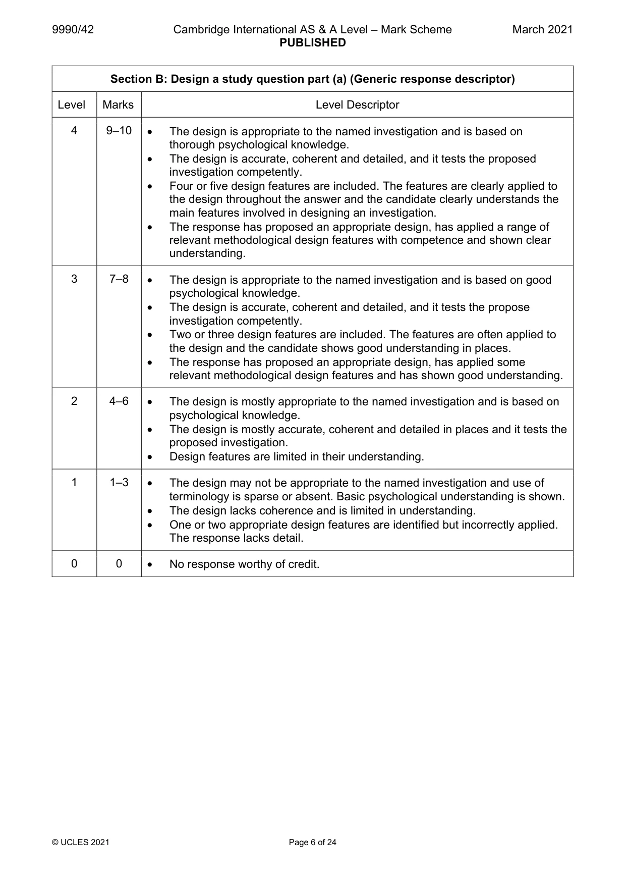 Mark scheme, page 6 of 24