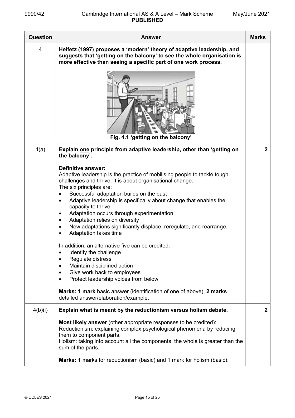 Mark scheme, page 15 of 25