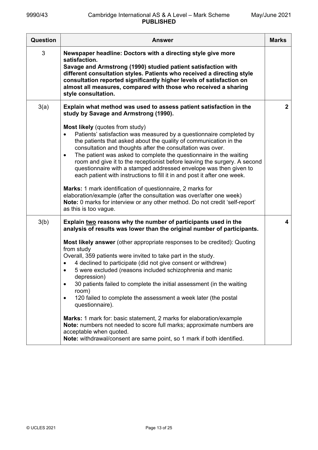 Mark scheme, page 13 of 25