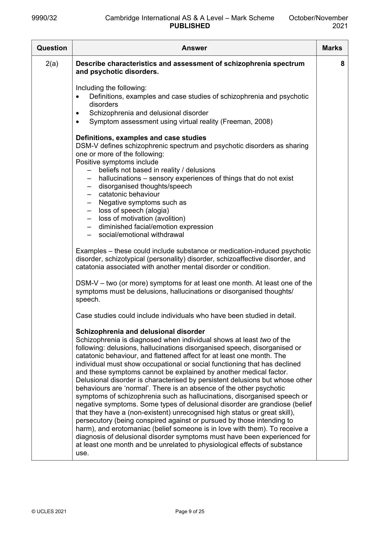 Mark scheme, page 9 of 25
