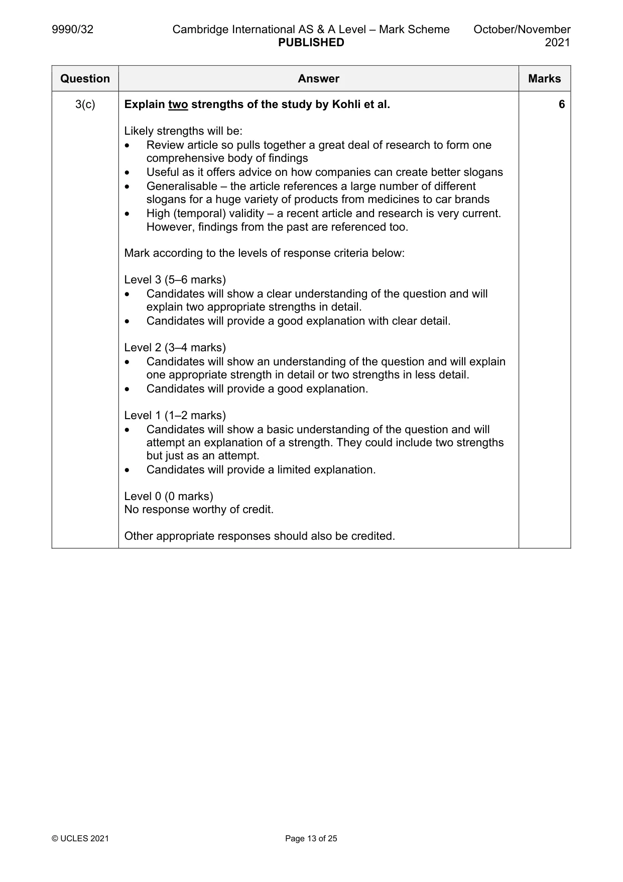 Mark scheme, page 13 of 25