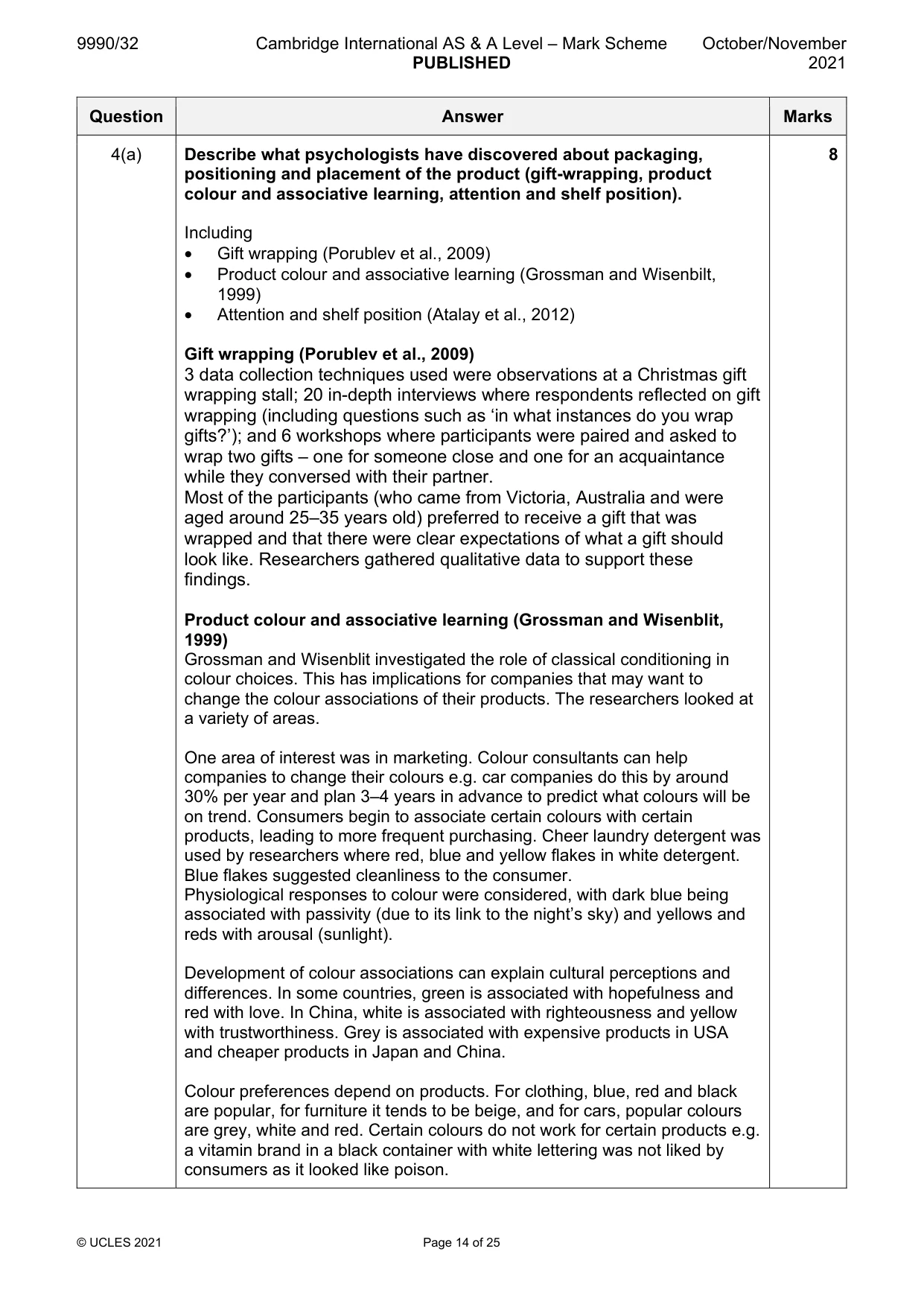 Mark scheme, page 14 of 25