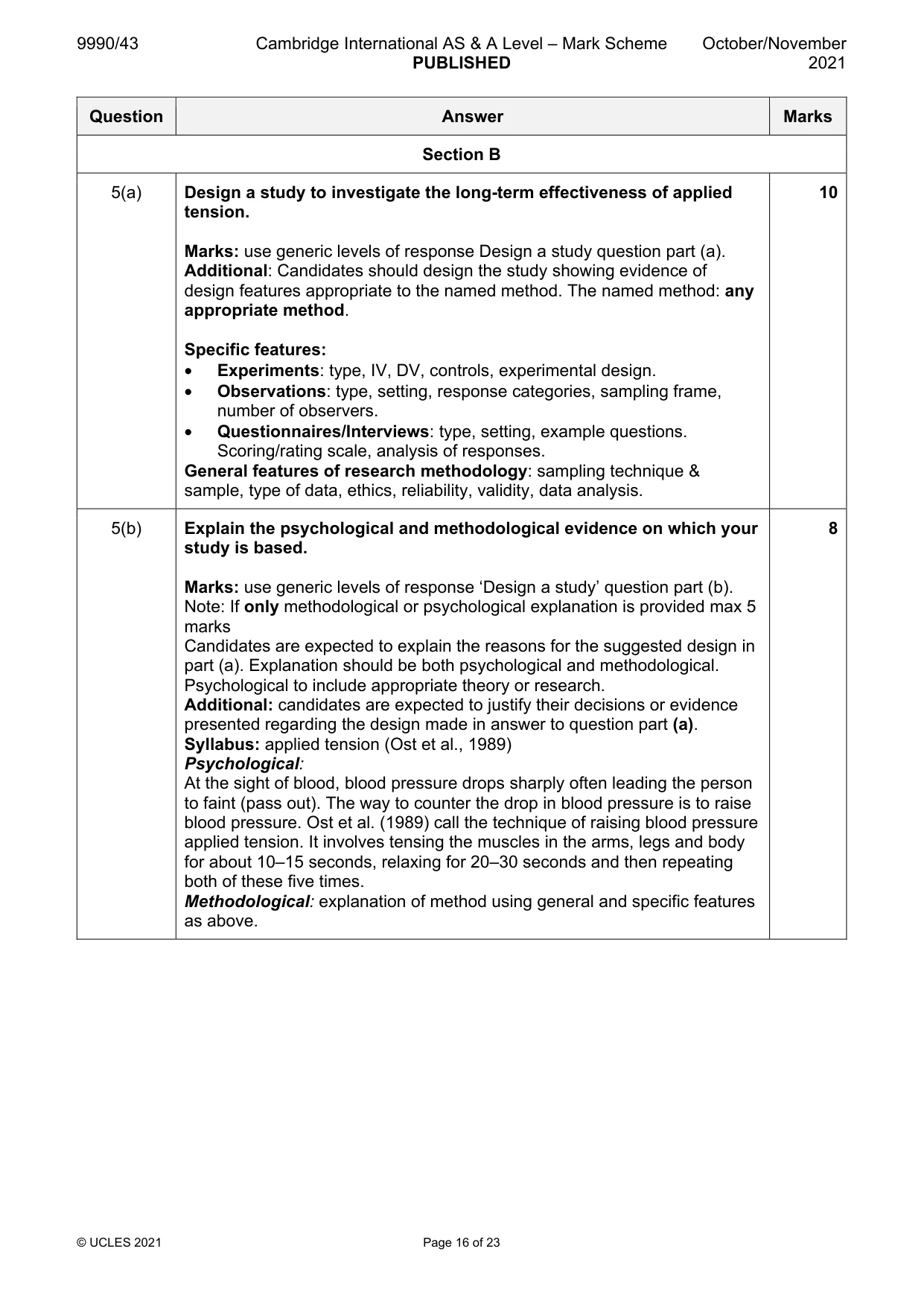 Mark scheme, page 16 of 23