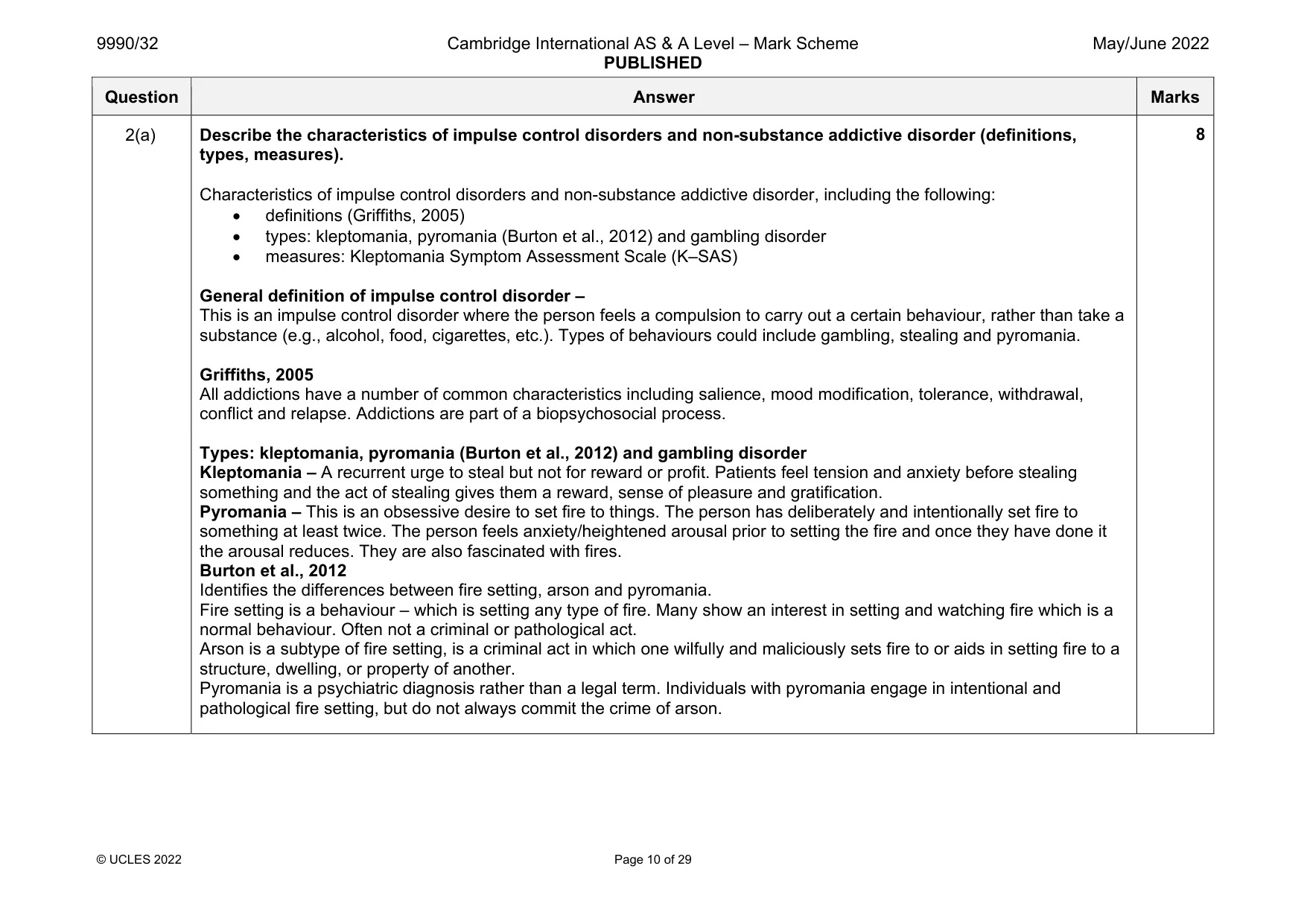 Mark scheme, page 10 of 29