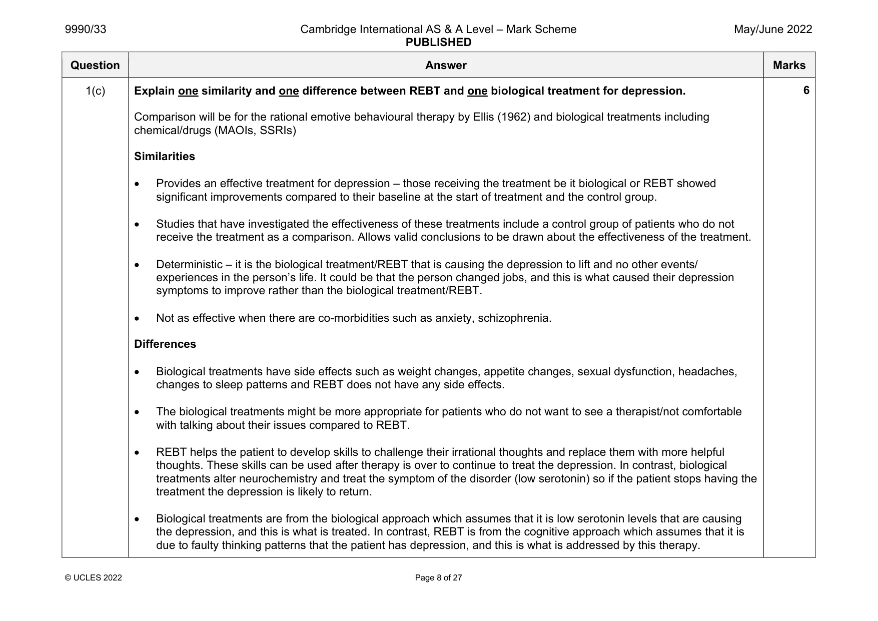 Mark scheme, page 8 of 27