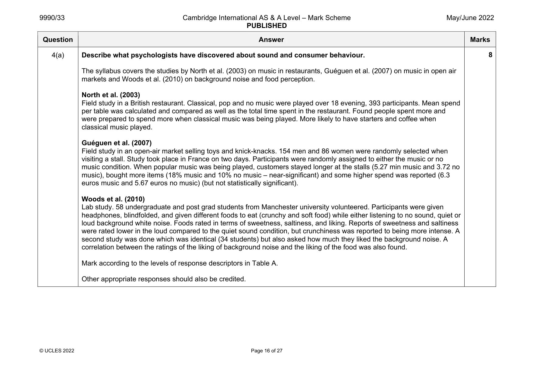 Mark scheme, page 16 of 27