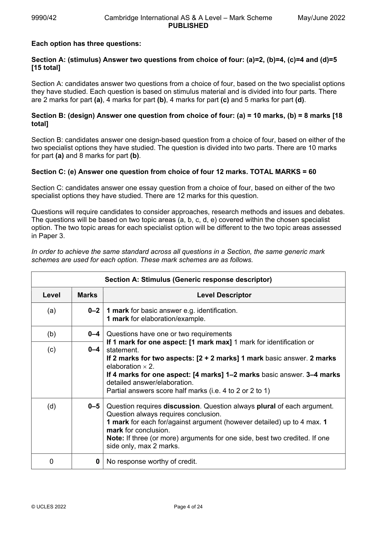 Mark scheme, page 4 of 24