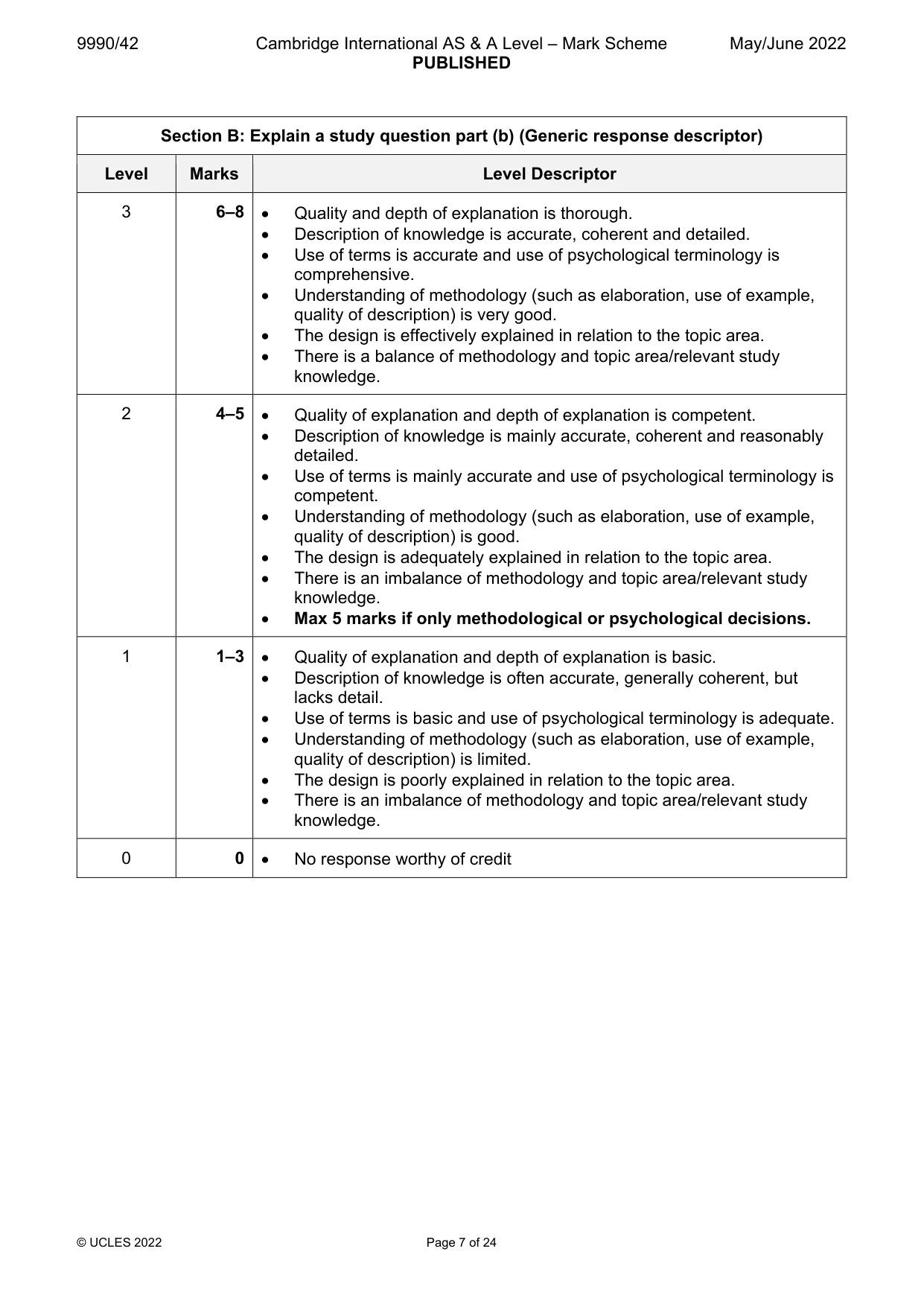 Mark scheme, page 7 of 24