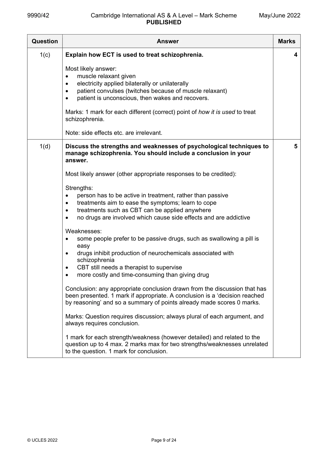Mark scheme, page 9 of 24
