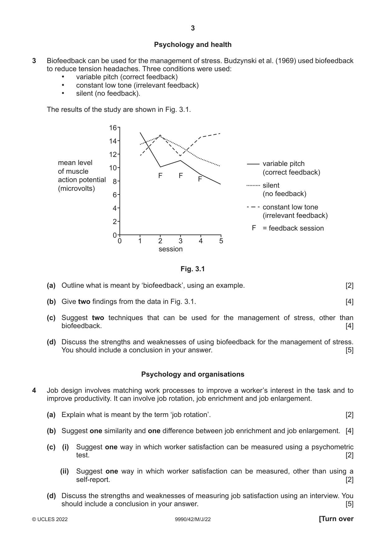 Cambridge A Level Psychology (from 2018) 9990 2022 May/June Paper 4 · Variant 2 question paper, page 3 of 8
