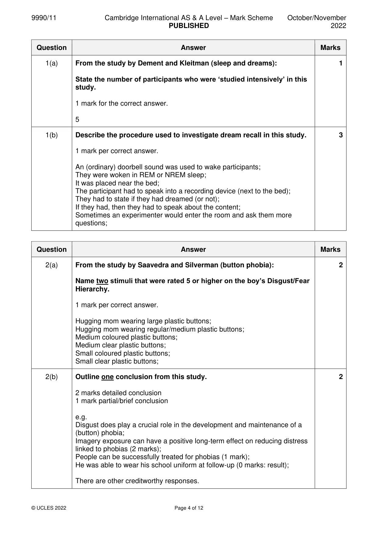 Mark scheme, page 4 of 12