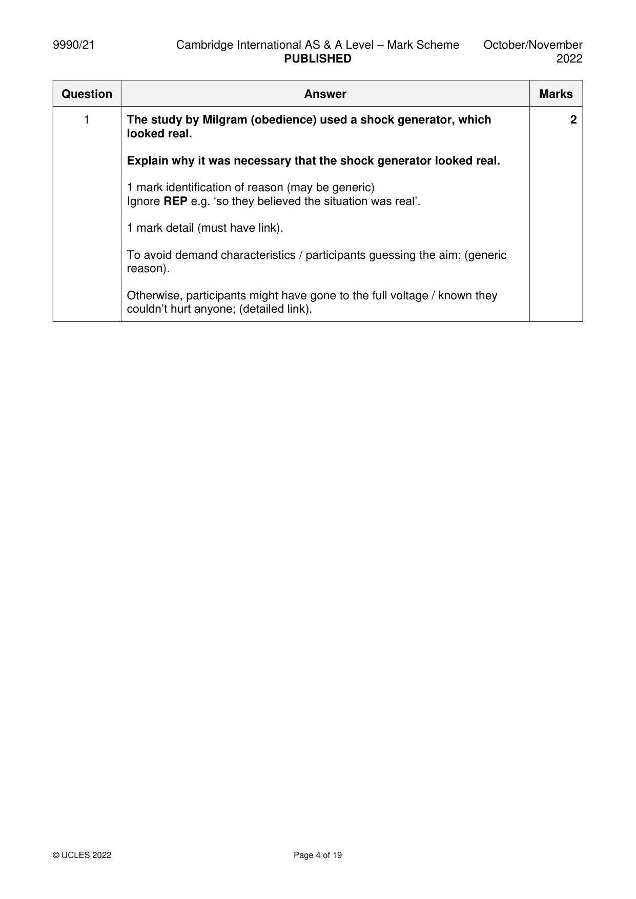 Mark scheme, page 4 of 19