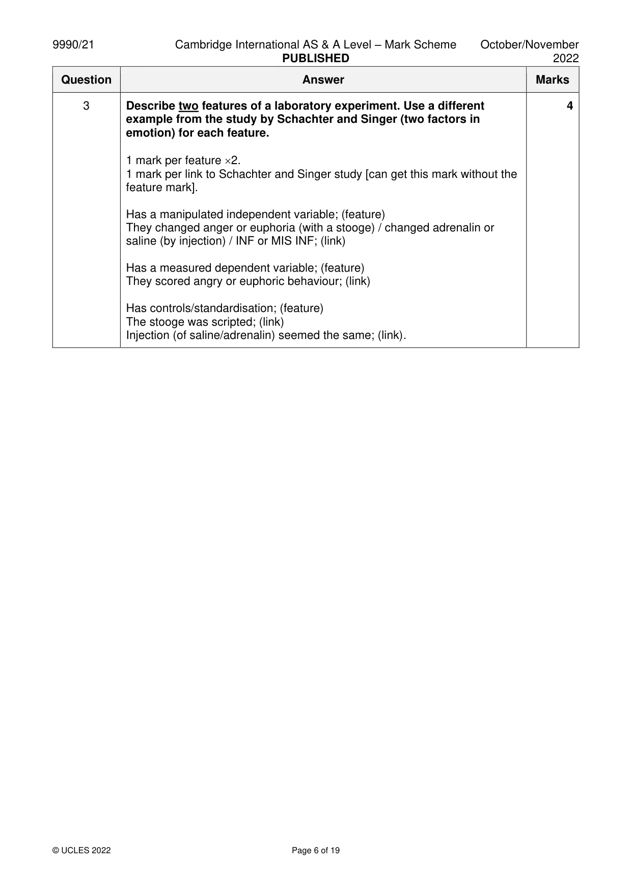 Mark scheme, page 6 of 19