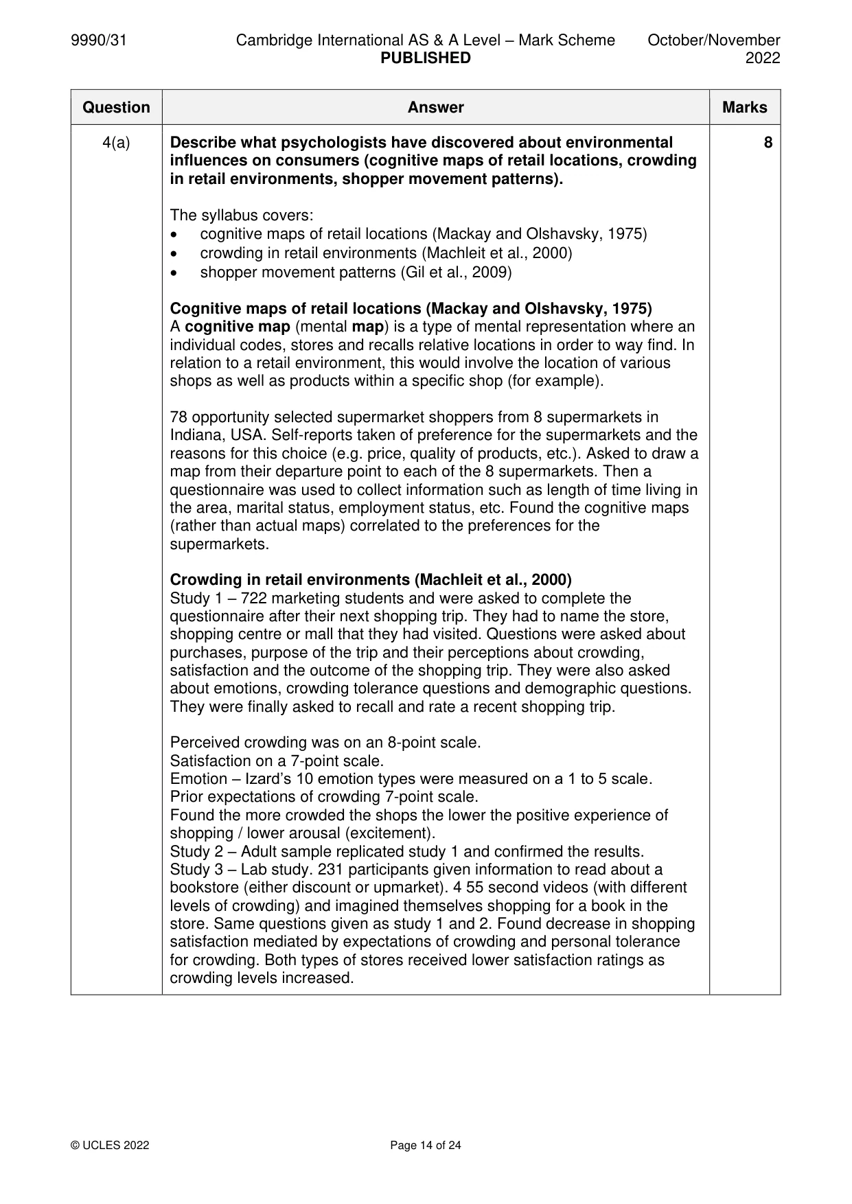 Mark scheme, page 14 of 24