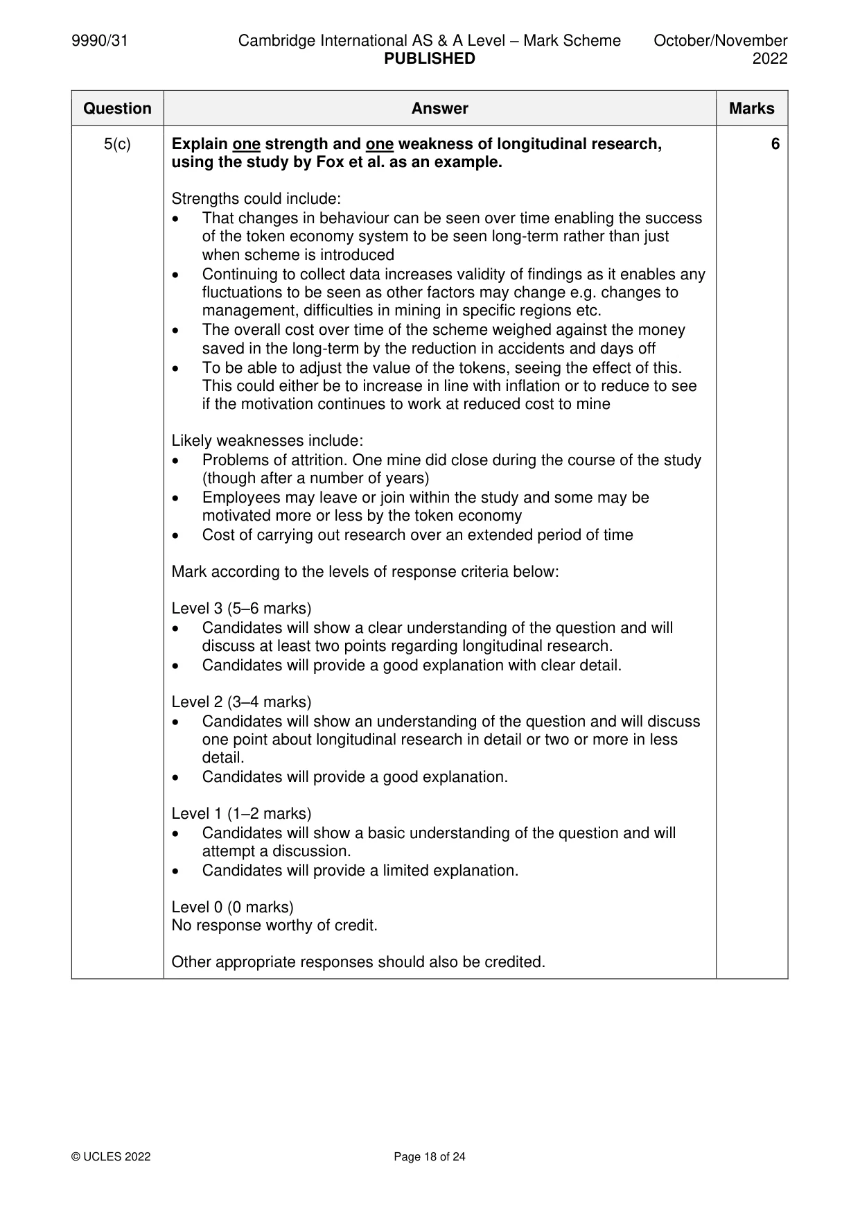 Mark scheme, page 18 of 24