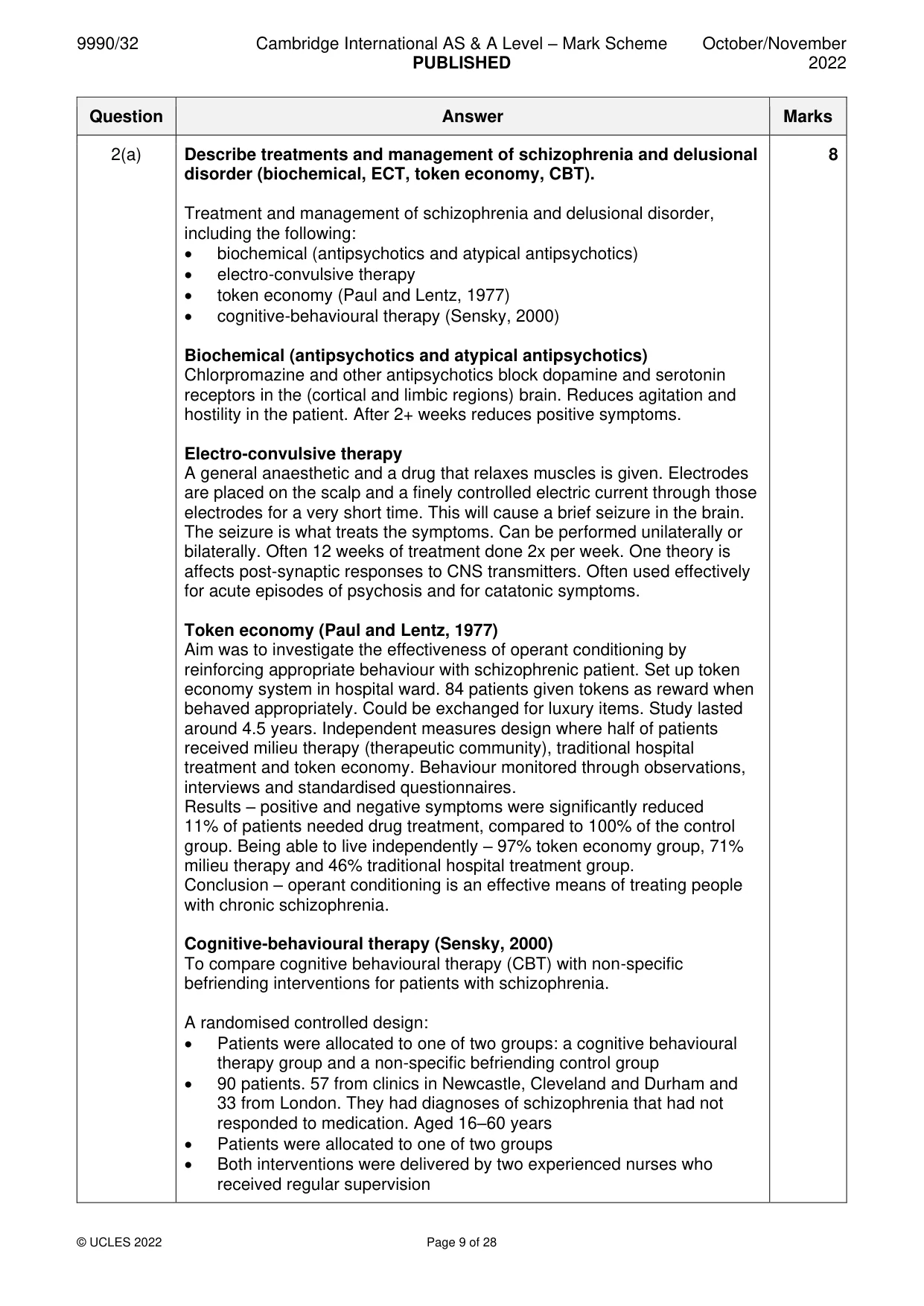 Mark scheme, page 9 of 28