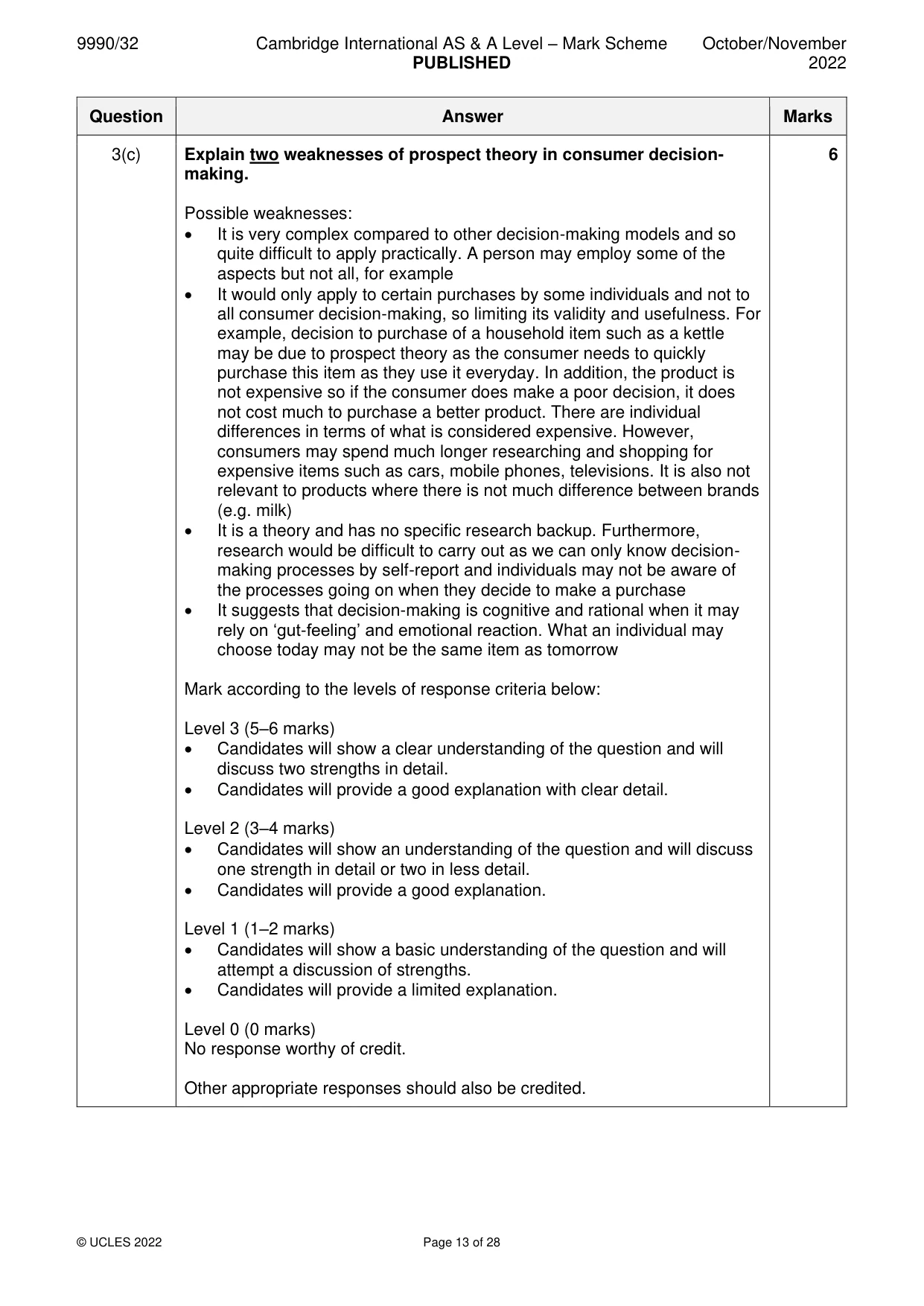 Mark scheme, page 13 of 28