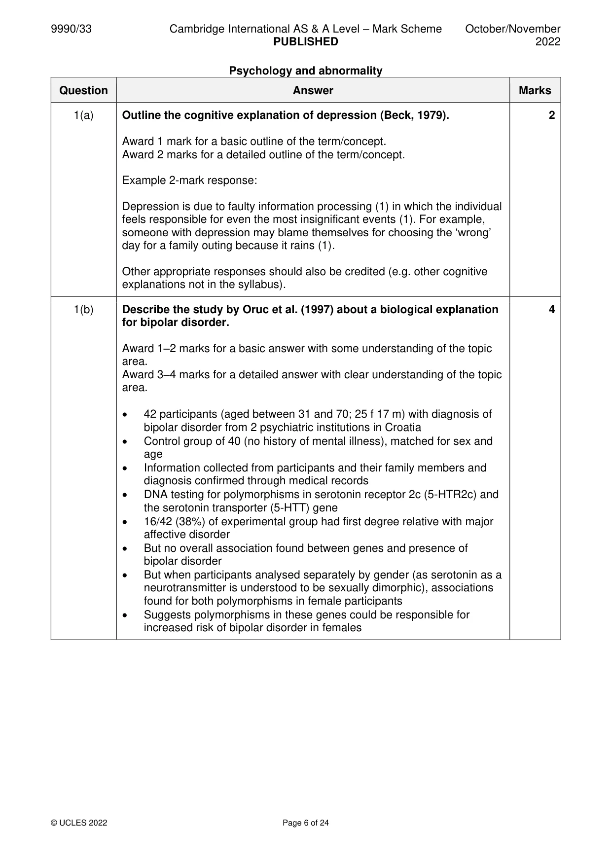 Mark scheme, page 6 of 24