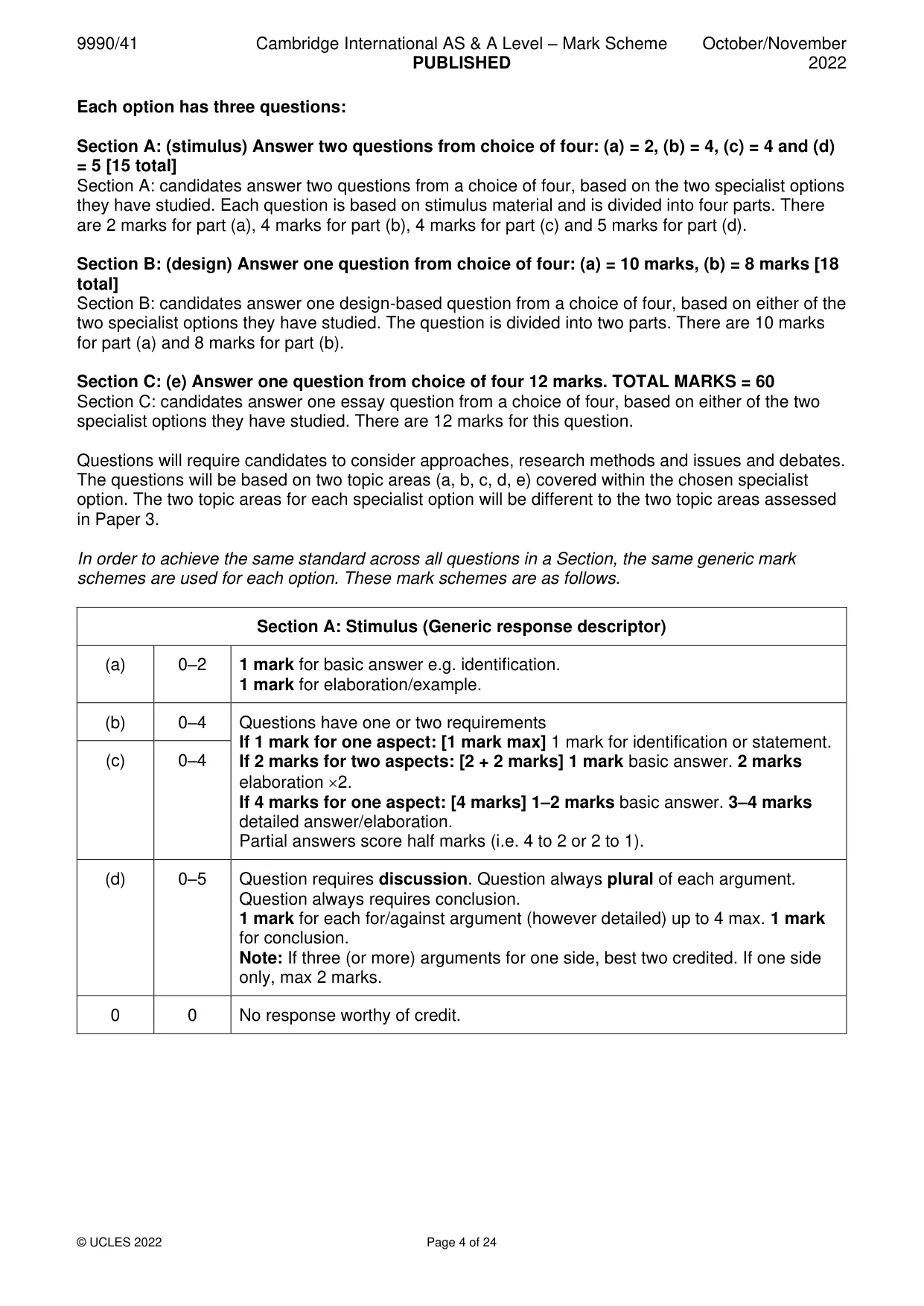 Mark scheme, page 4 of 24