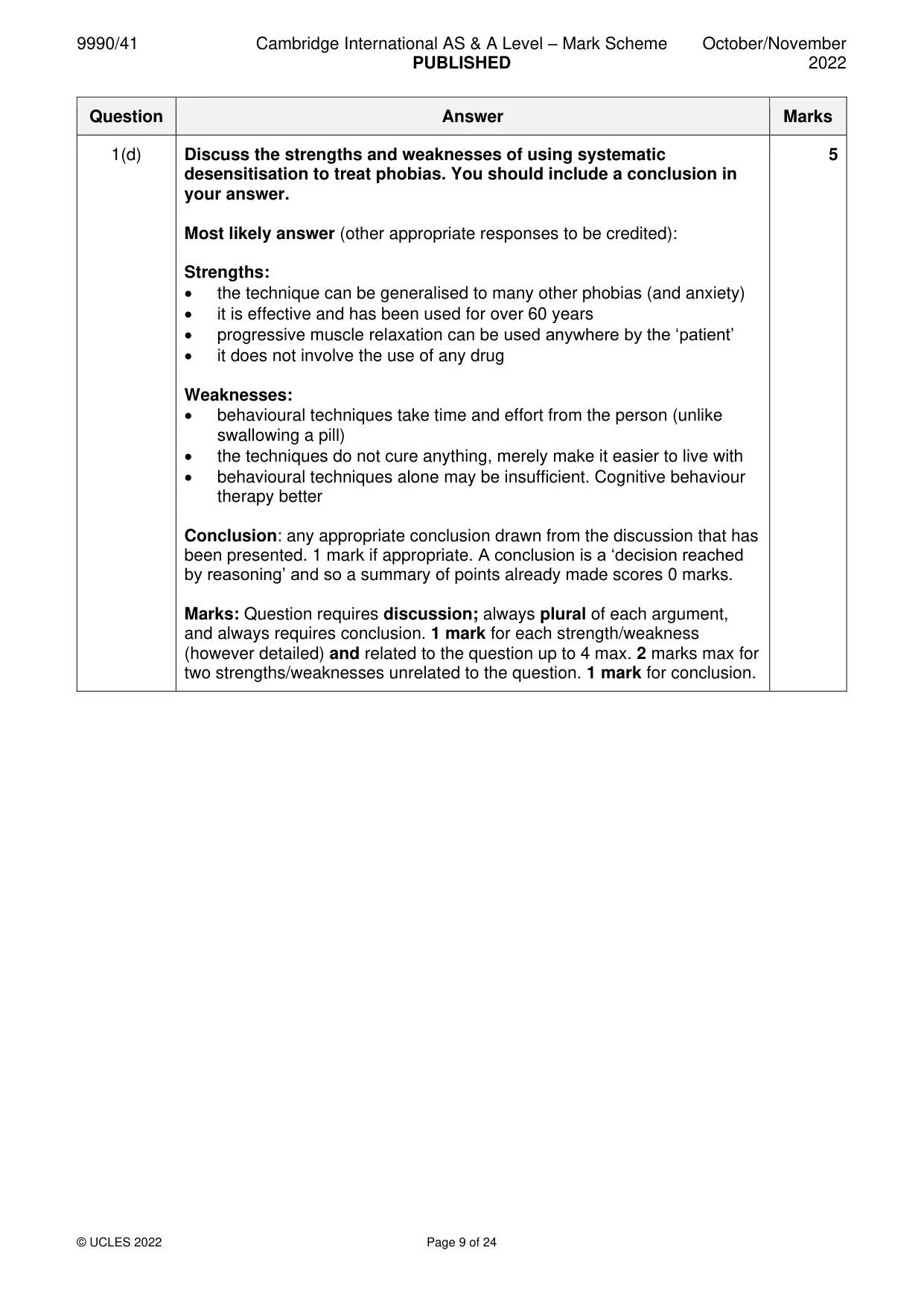 Mark scheme, page 9 of 24