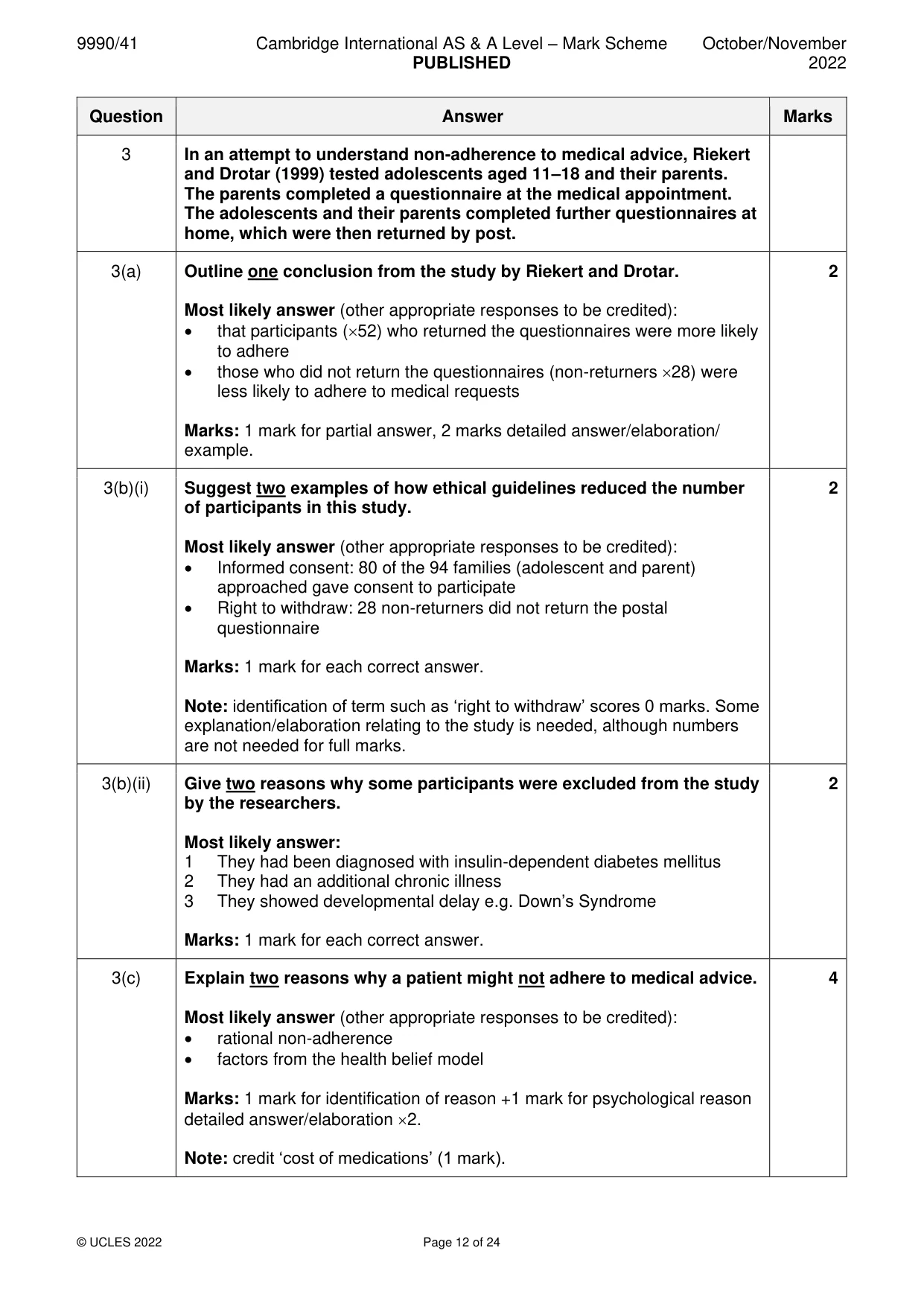 Mark scheme, page 12 of 24