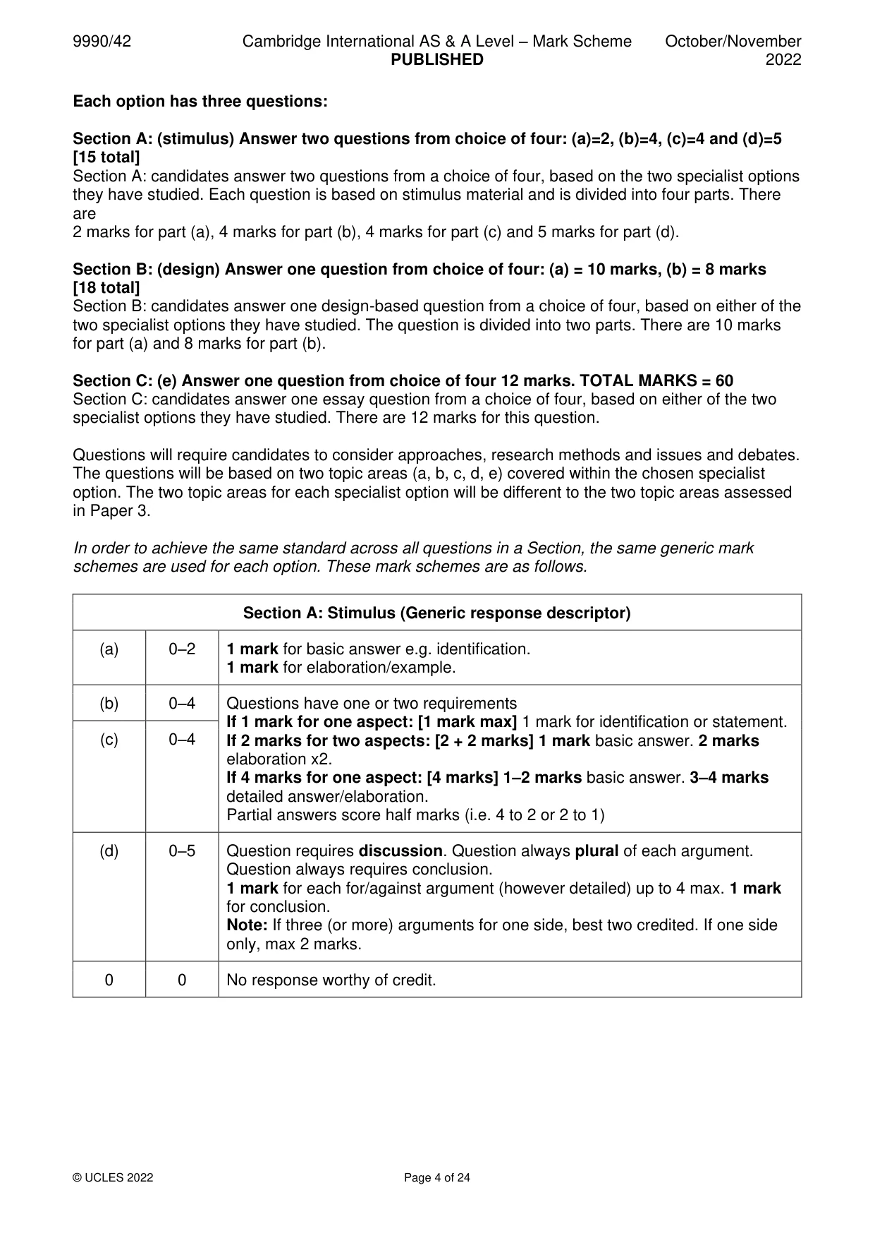Mark scheme, page 4 of 24