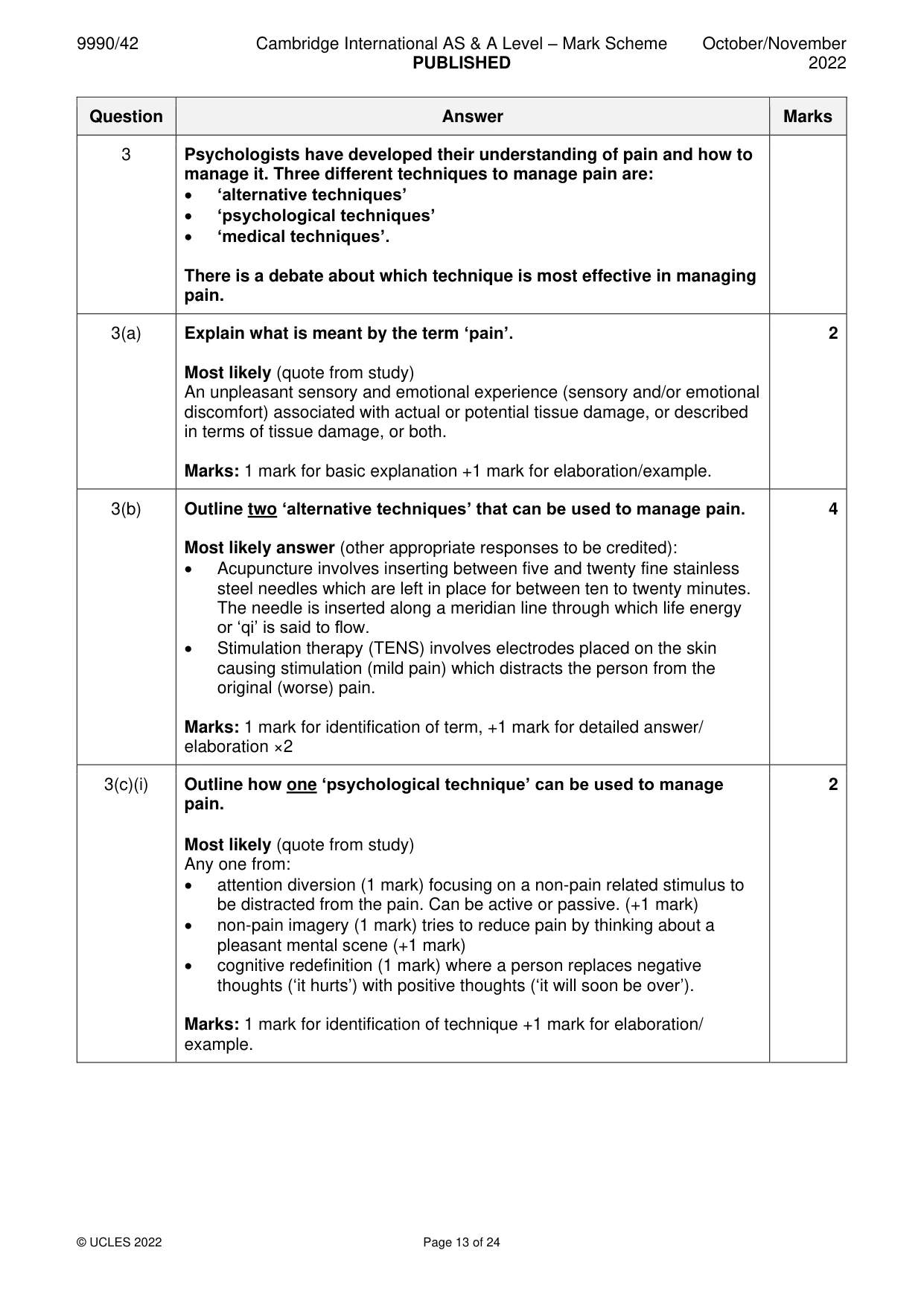 Mark scheme, page 13 of 24