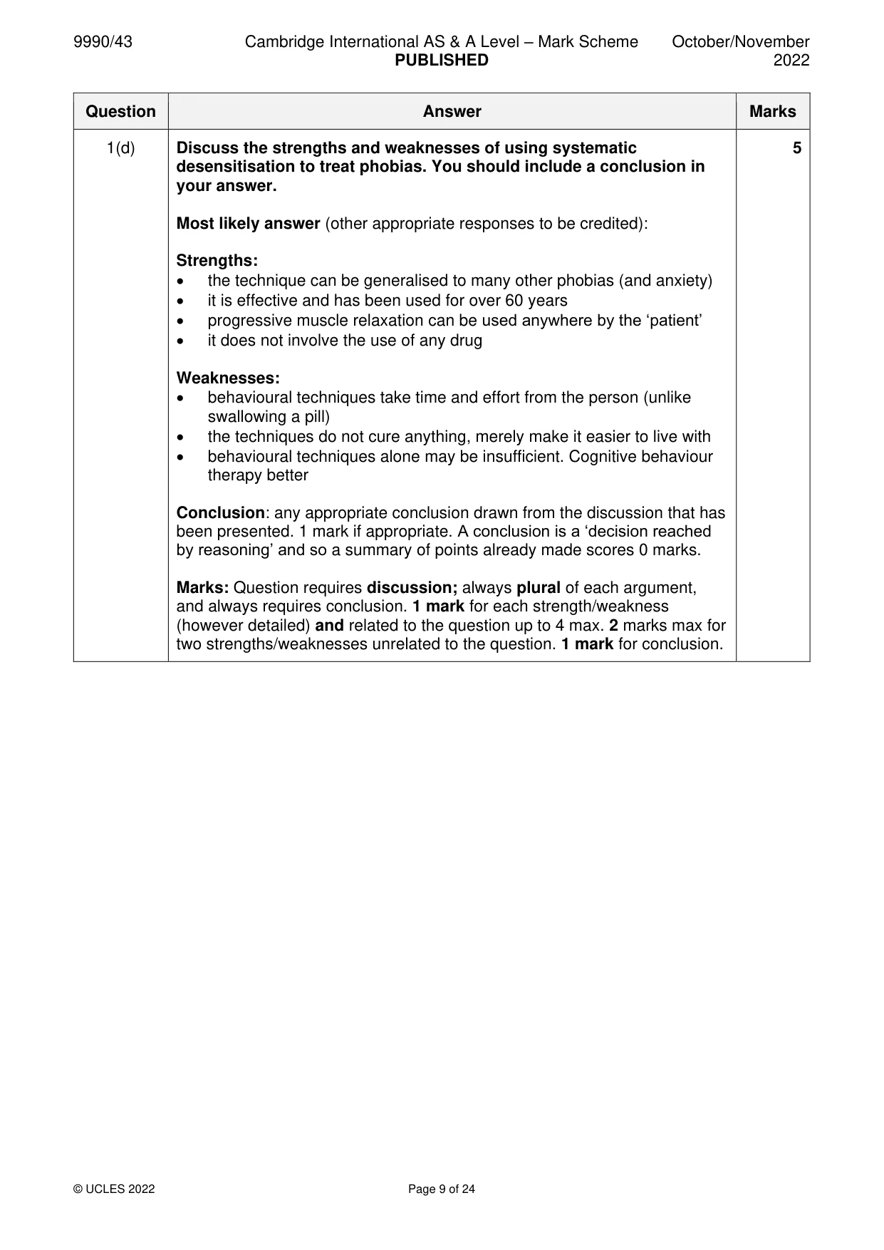 Mark scheme, page 9 of 24