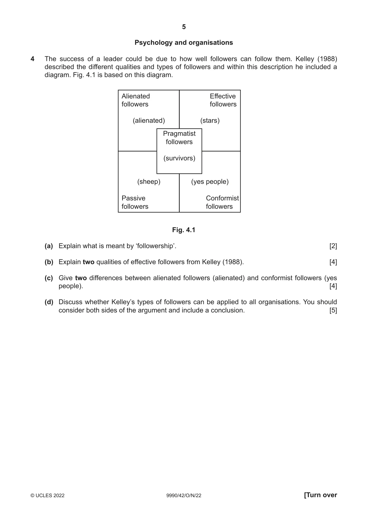 Cambridge A Level Psychology (from 2018) 9990 2022 Oct/Nov Paper 4 · Variant 2 question paper, page 5 of 8