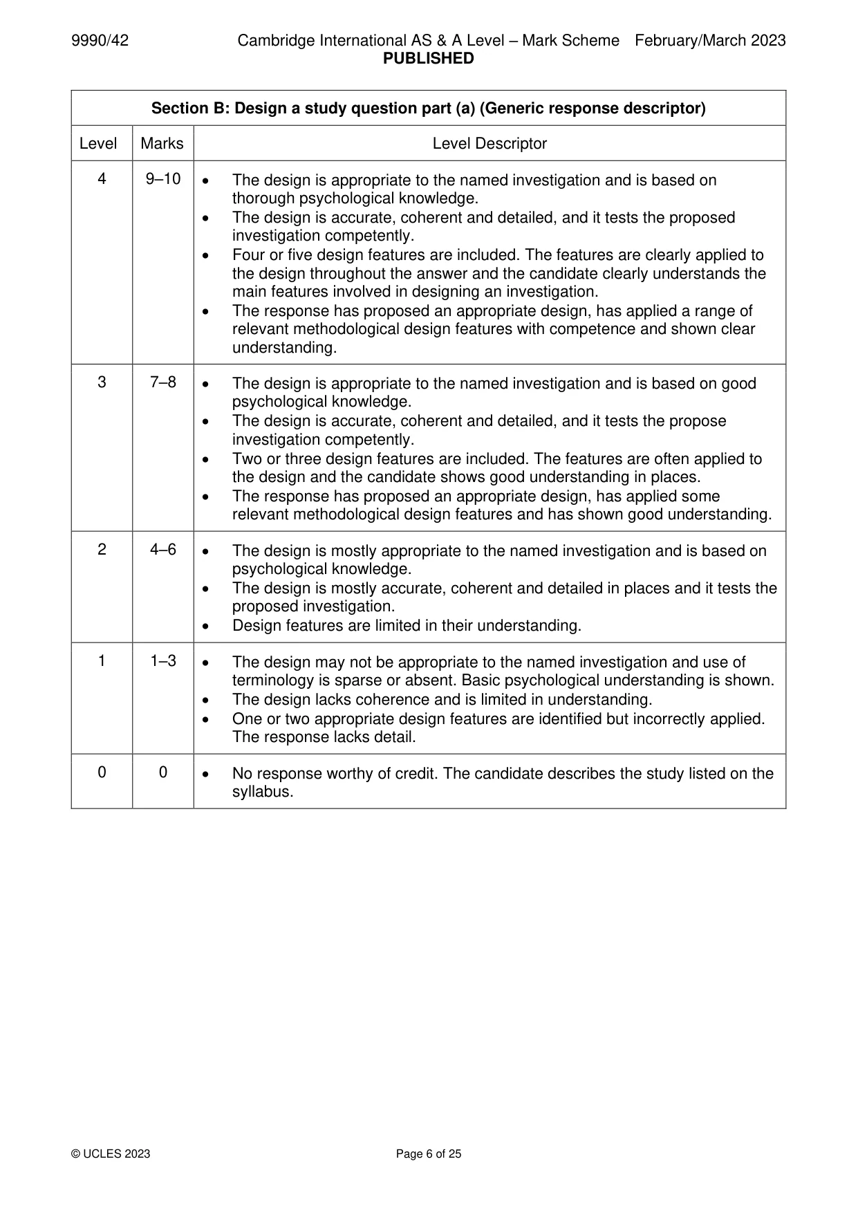 Mark scheme, page 6 of 25