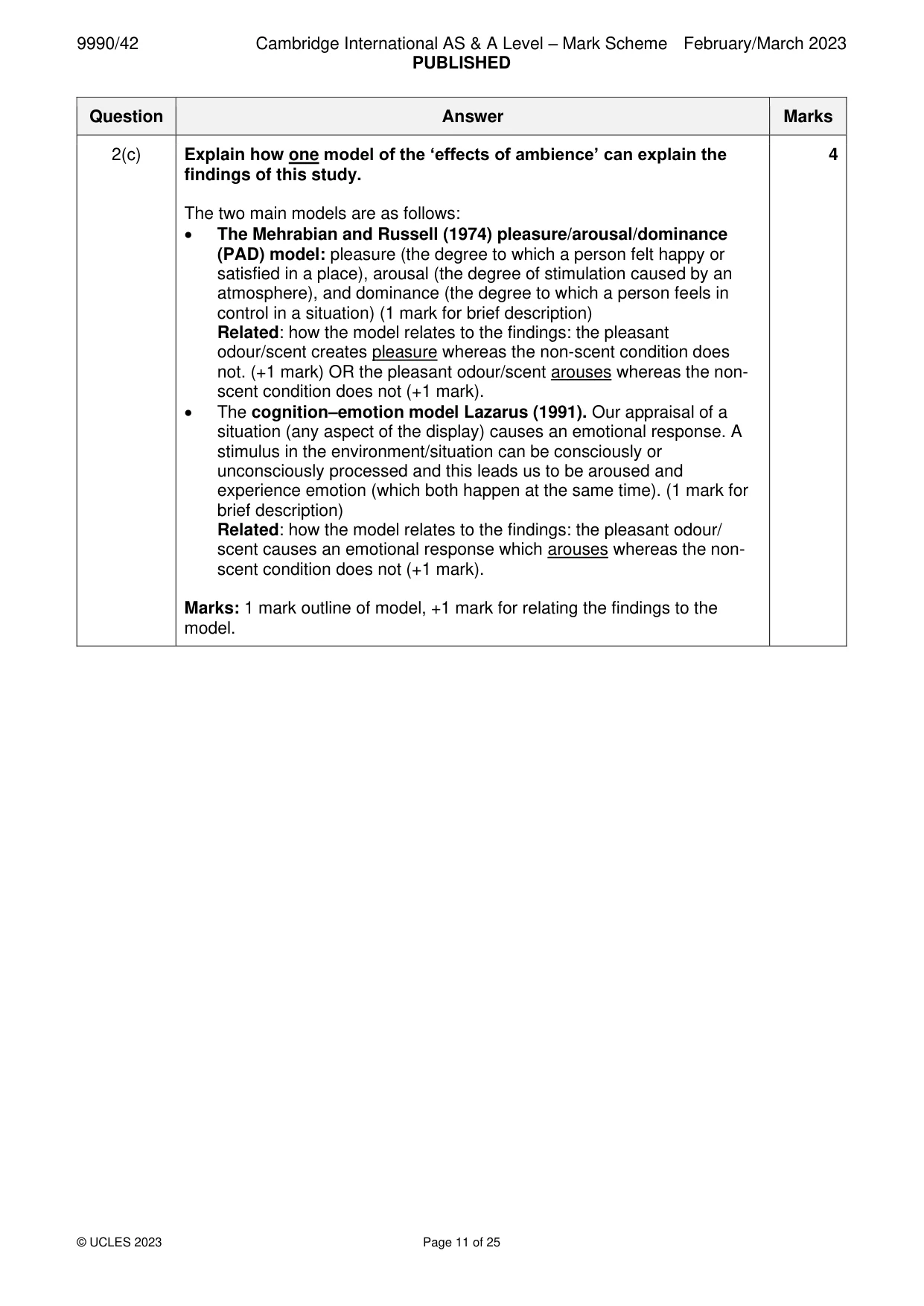 Mark scheme, page 11 of 25
