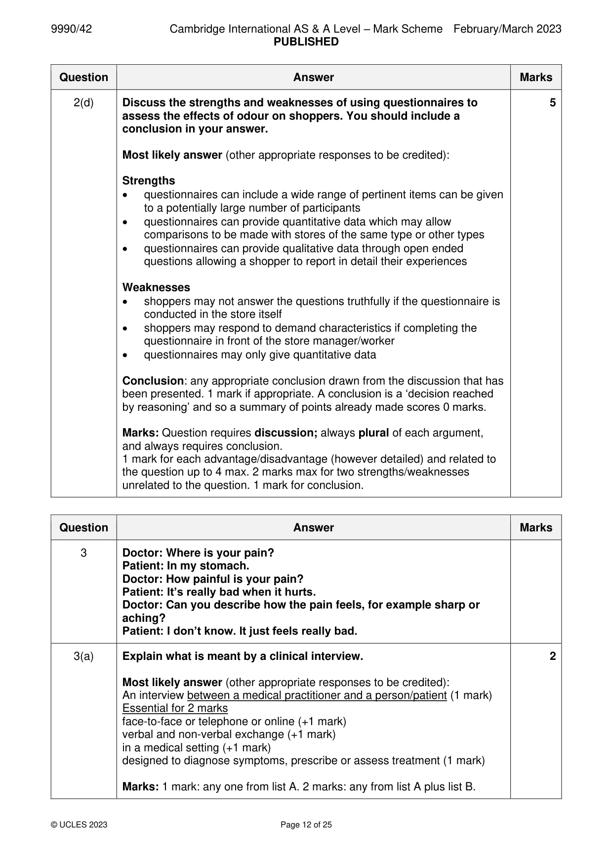 Mark scheme, page 12 of 25