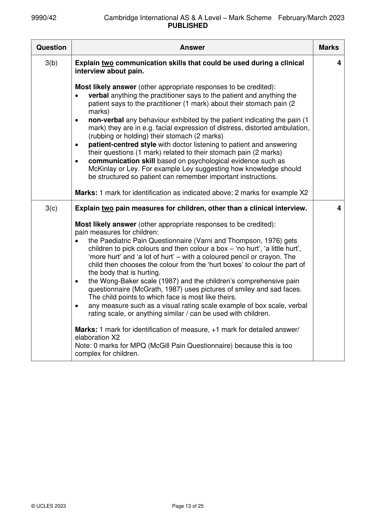 Mark scheme, page 13 of 25