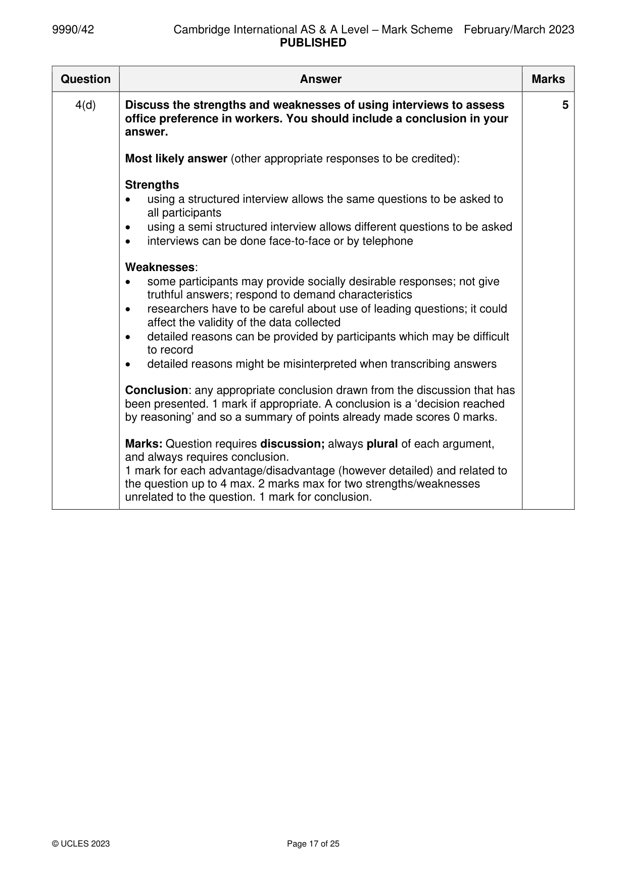 Mark scheme, page 17 of 25