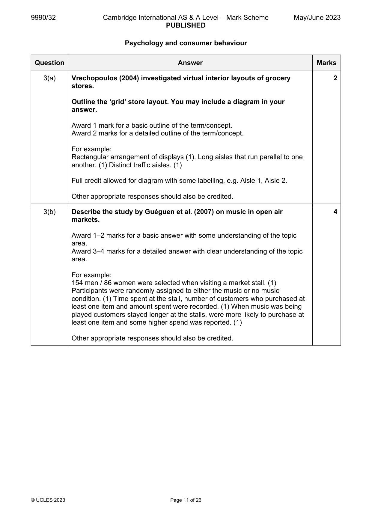 Mark scheme, page 11 of 26
