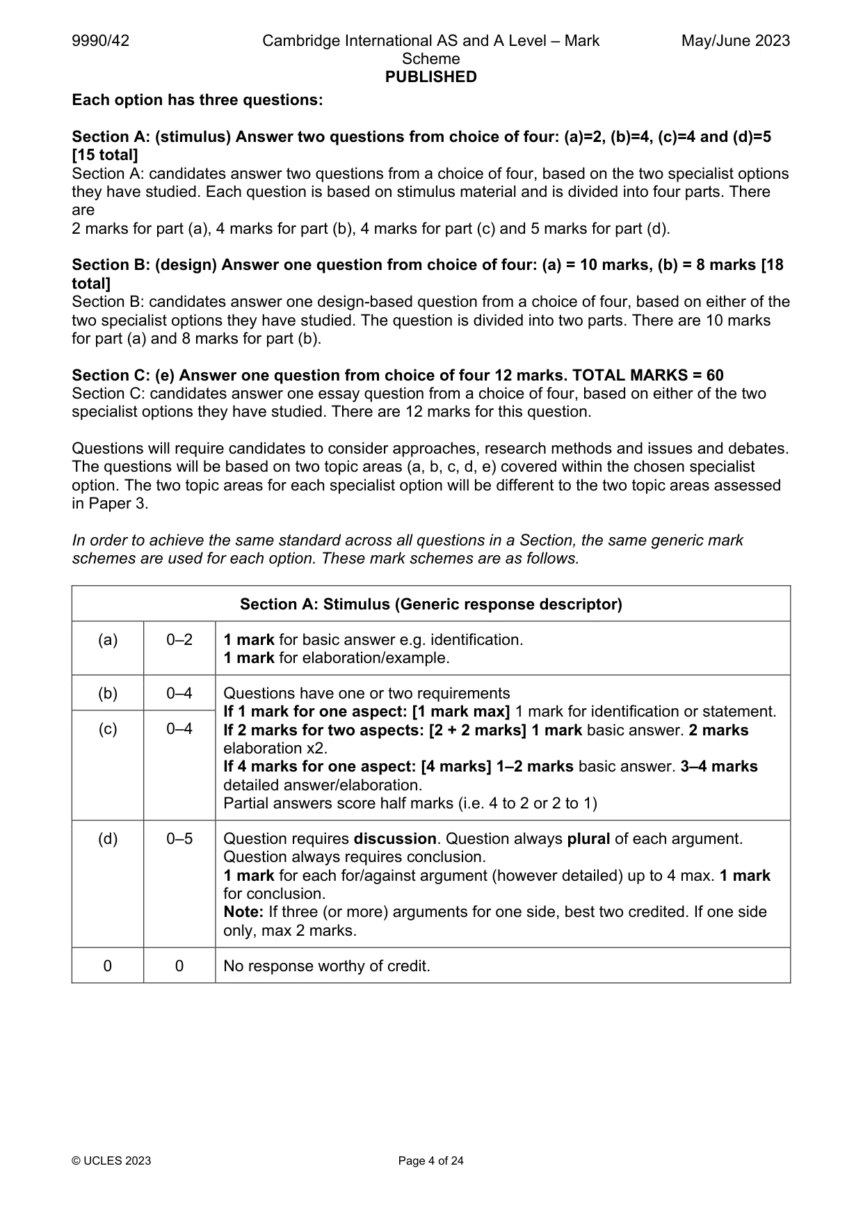 Mark scheme, page 4 of 24