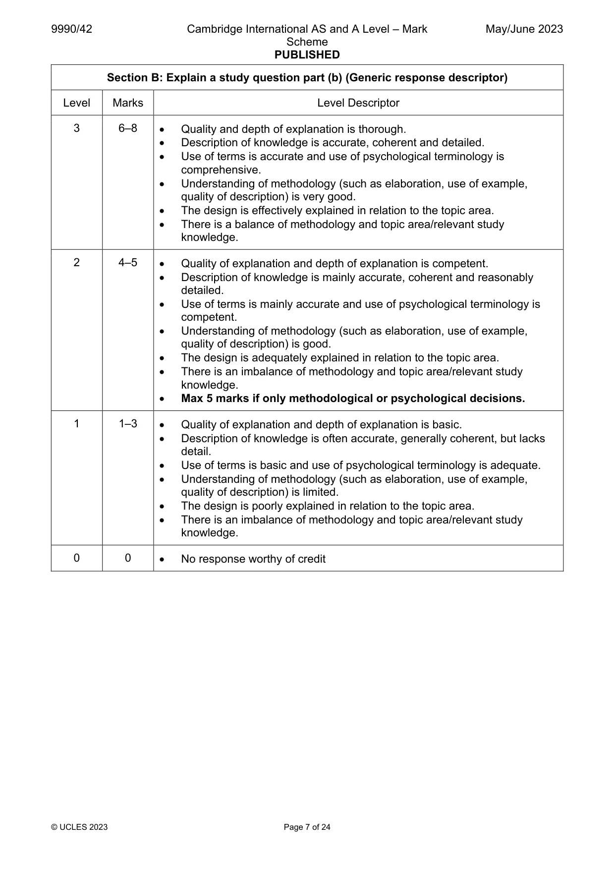 Mark scheme, page 7 of 24