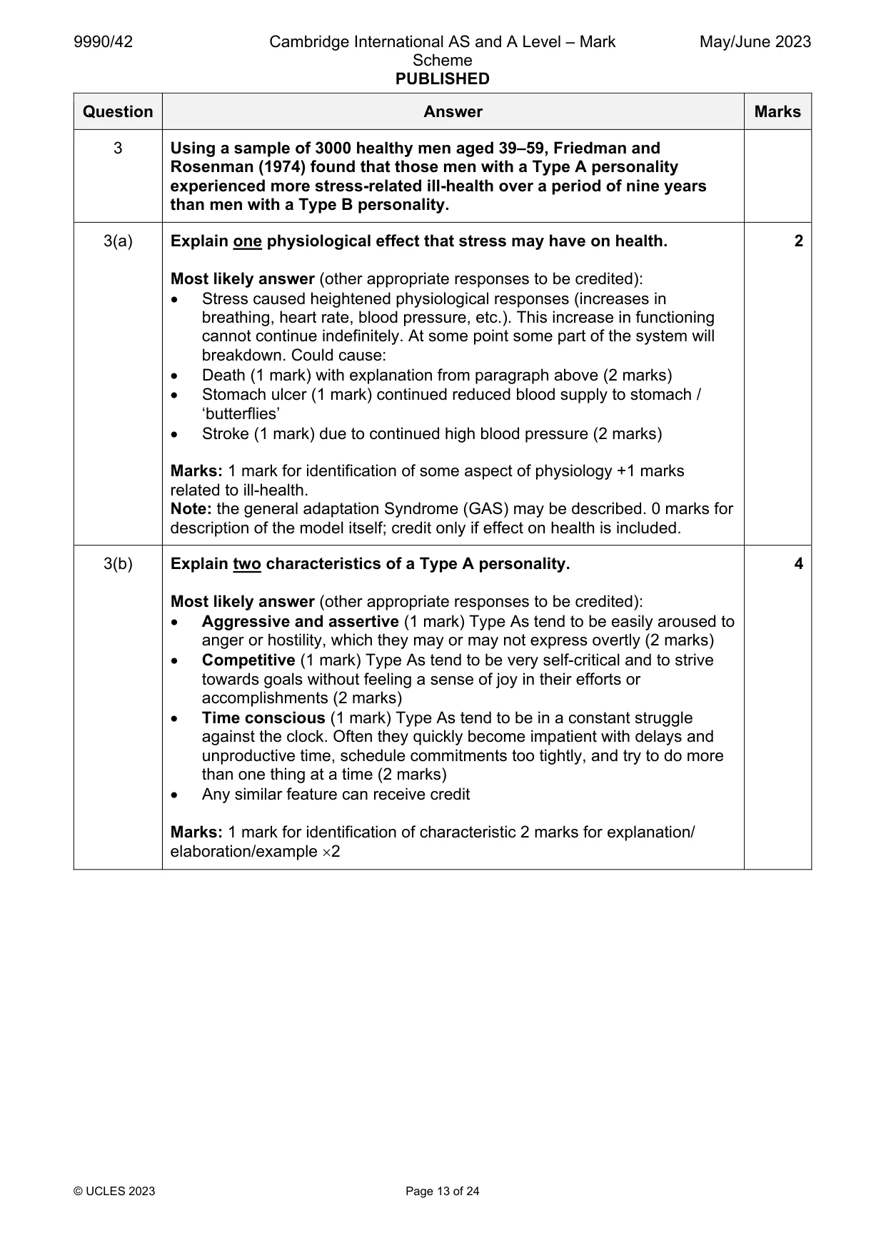 Mark scheme, page 13 of 24