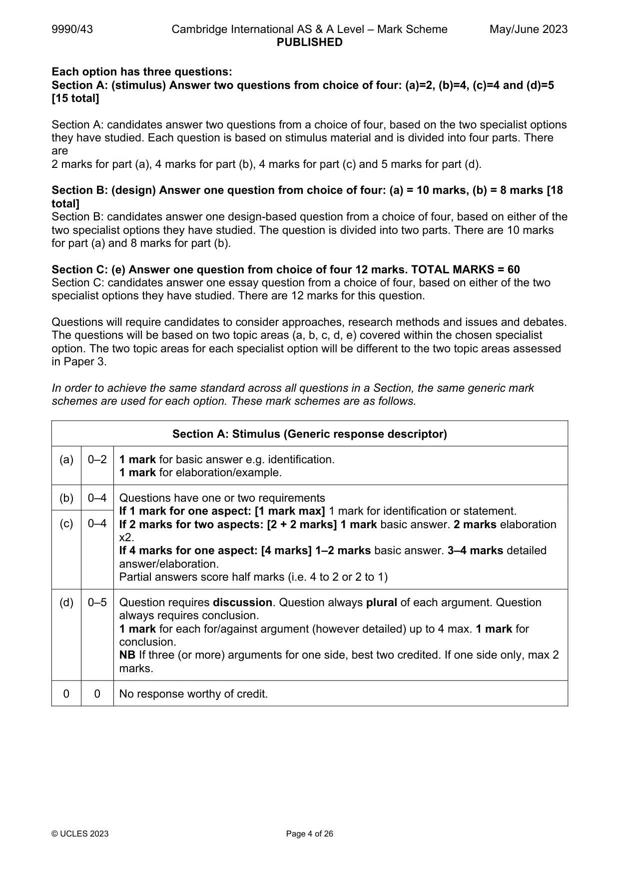 Mark scheme, page 4 of 26
