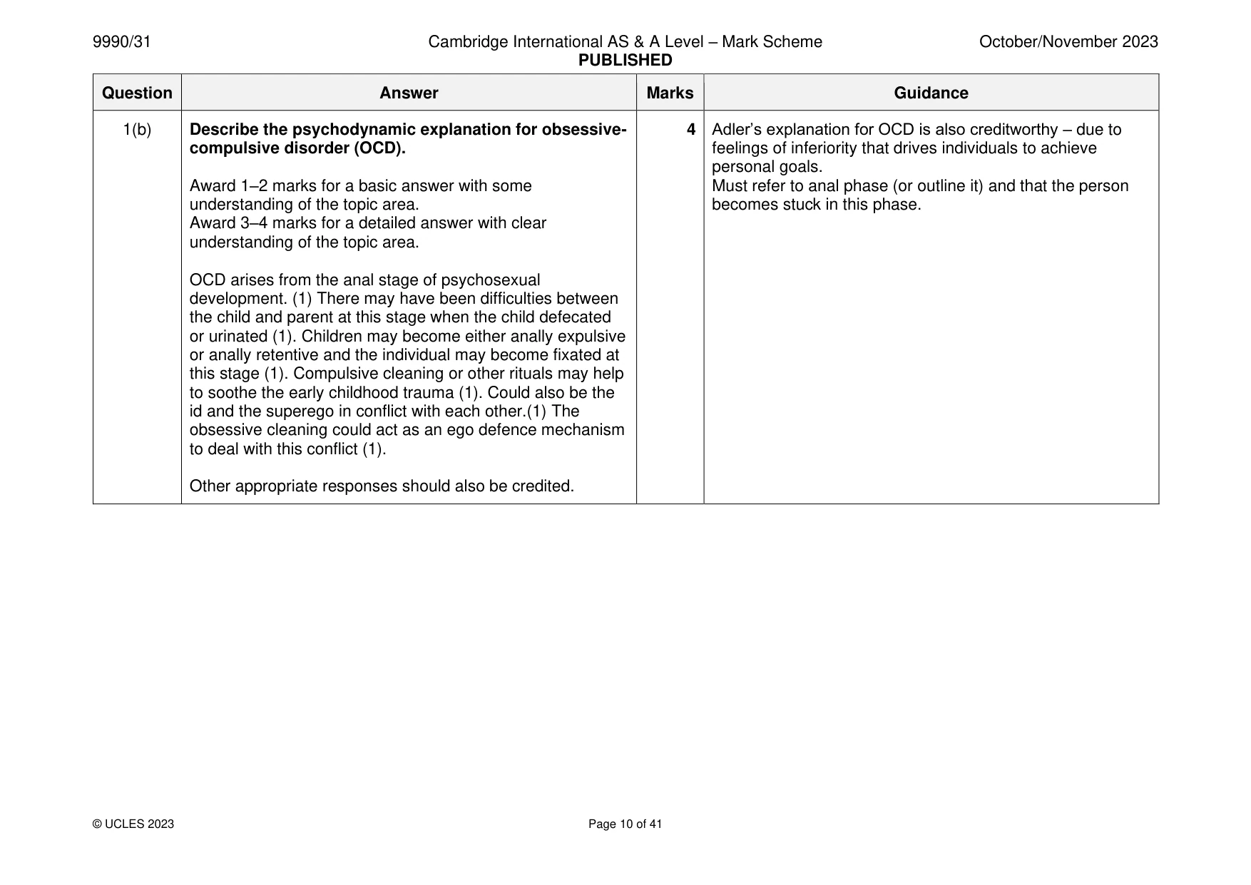 Mark scheme, page 10 of 41