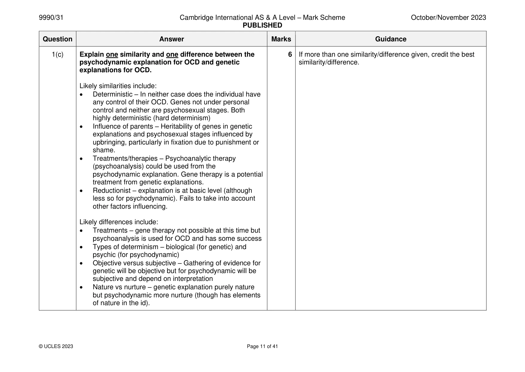Mark scheme, page 11 of 41