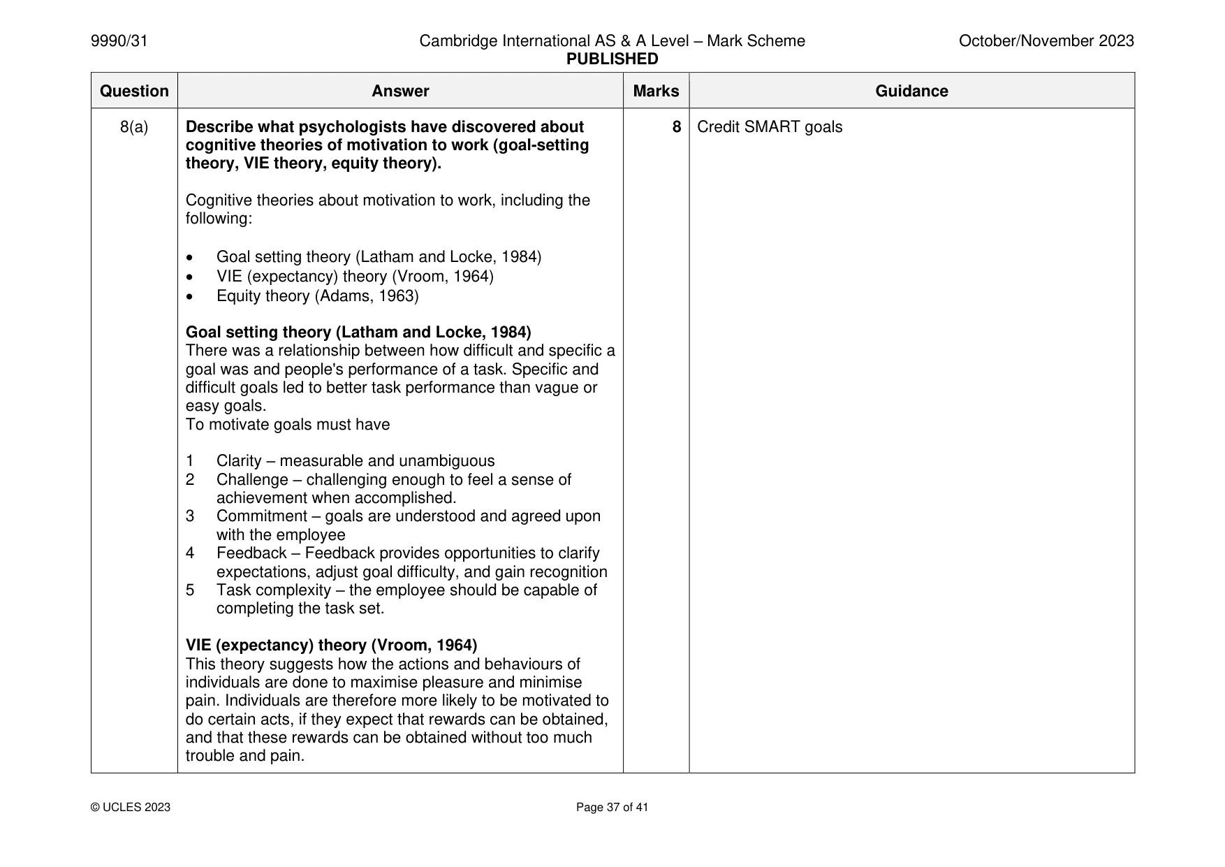 Mark scheme, page 37 of 41