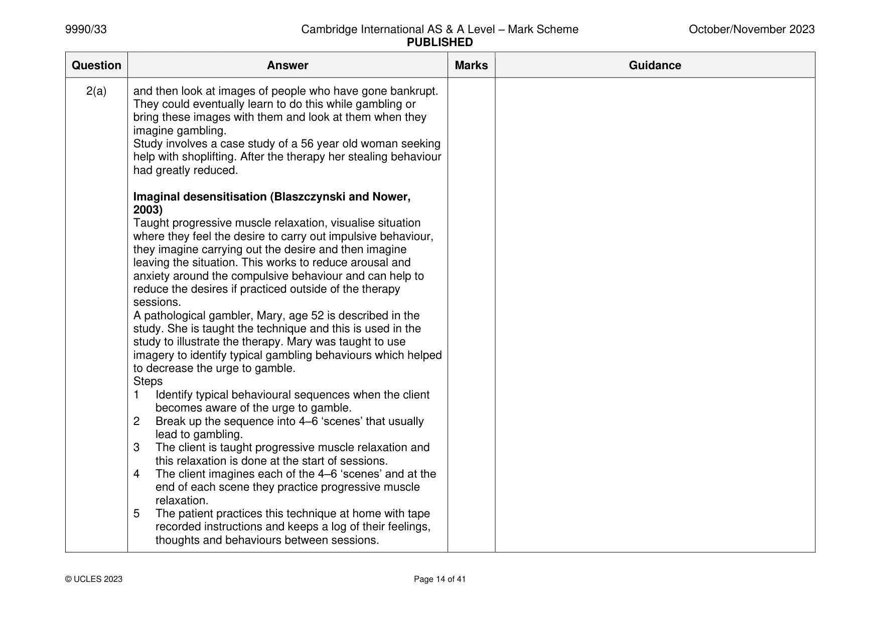 Mark scheme, page 14 of 41