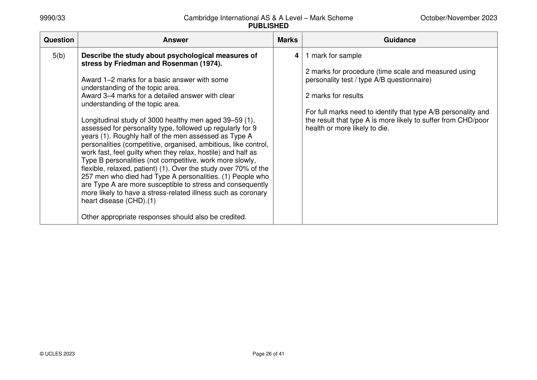 Mark scheme, page 26 of 41