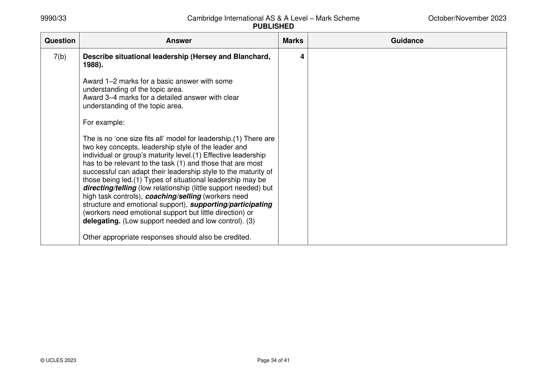 Mark scheme, page 34 of 41