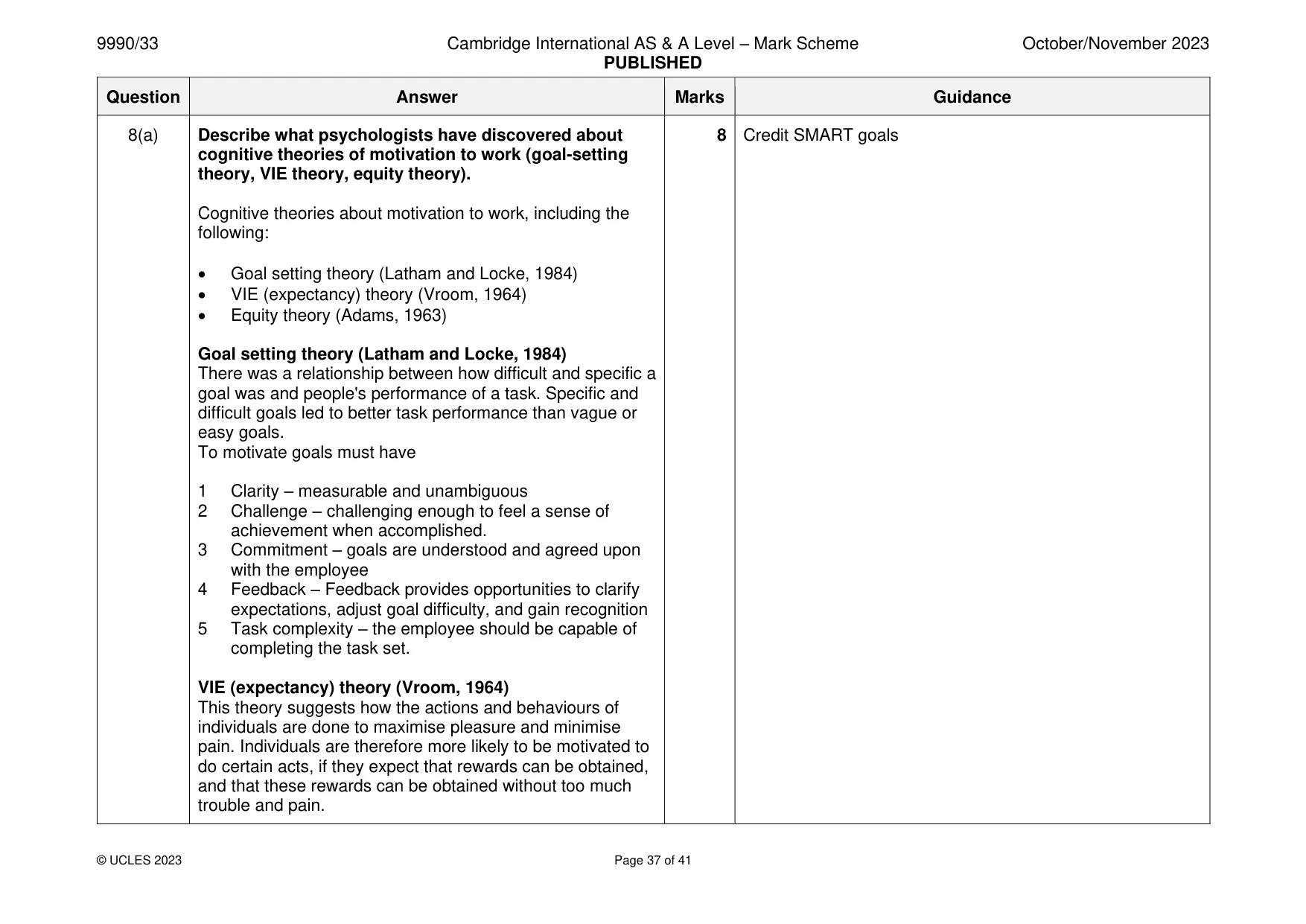 Mark scheme, page 37 of 41
