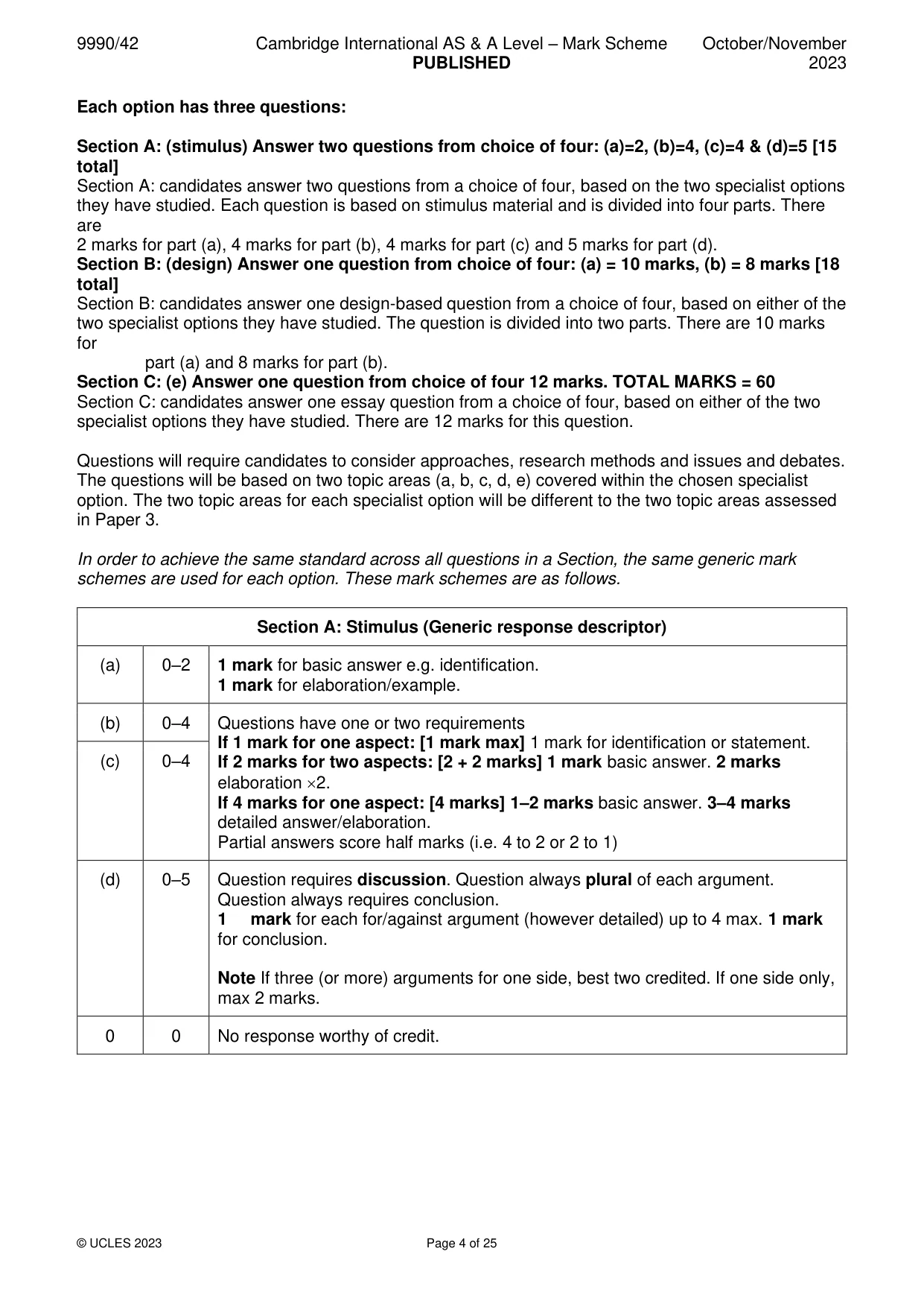 Mark scheme, page 4 of 25