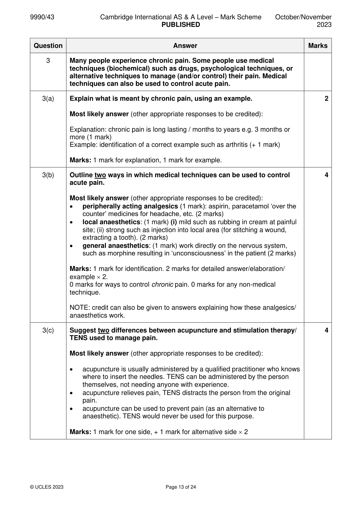 Mark scheme, page 13 of 24